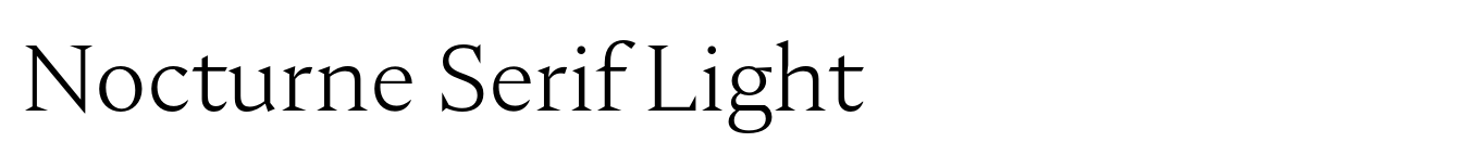 Nocturne Serif Light